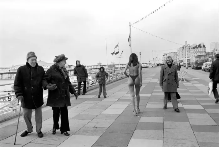 Framed Print : Glamour model Felicity Jane wearing the Thong in Brighton (Saturday)