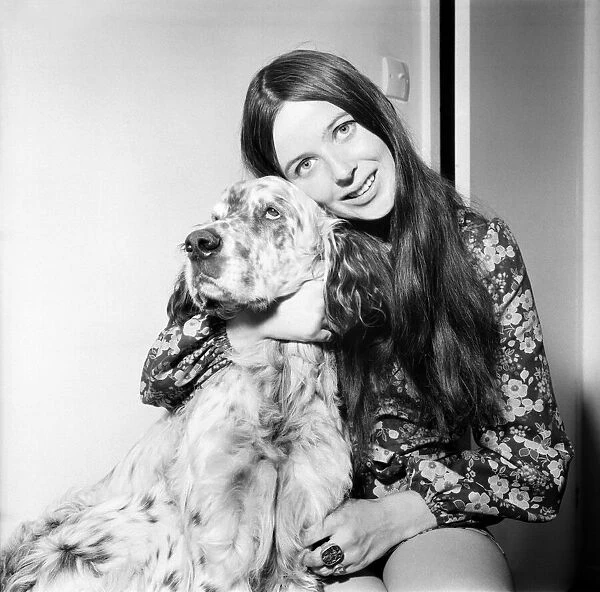 Glamourous Pat Wrigley and her dog Tim. July 1970 70-6838-002
