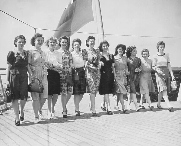Eleven Glasgow girls took their last look at England when they sailed on the Orion for