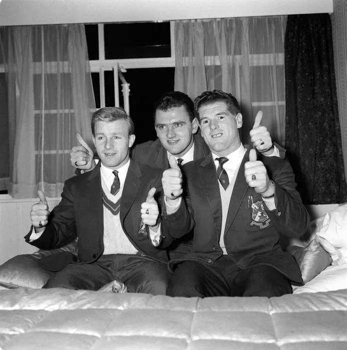 Framed Print : Glasgow Rager FC team players Dave Wilson, Doug Bailey and Bobby Shearers give the thumbs Framed Print : Glasgow Rager FC team players Dave Wilson, Doug Bailey and Bobby Shearers give the thumbs
