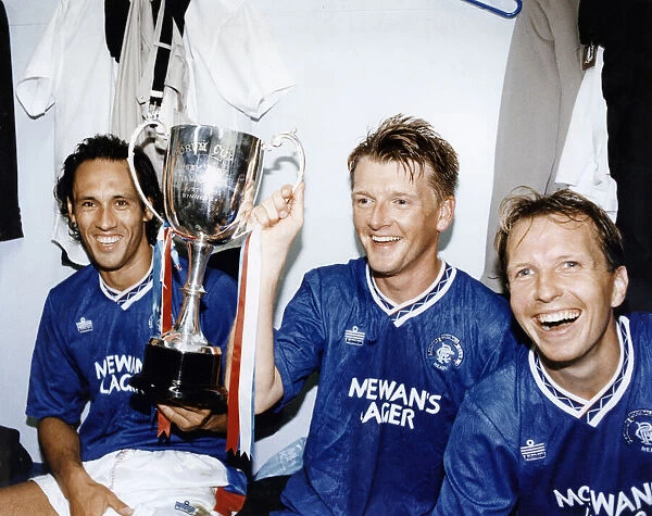 Glasgow Rangers celebrate after winning the Forum Cup. (Picture) L-R Mark Hateley