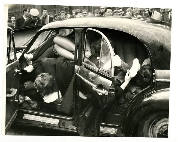 Glasgow students charity attempt 1966 twenty five girl in a car for charity attempt