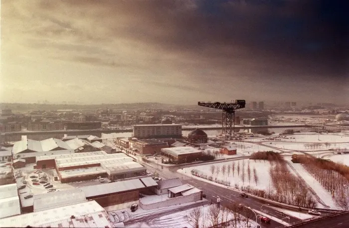 Framed Print : Glasgow weather snow winter December 1999 Finnieston Crane snow weather winter Framed Print : Glasgow weather snow winter December 1999 Finnieston Crane snow weather winter