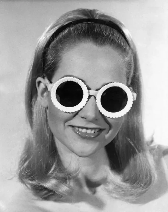Framed Print : Glasses : Spectacles : Sun Glasses fashion. April 1968 P018630