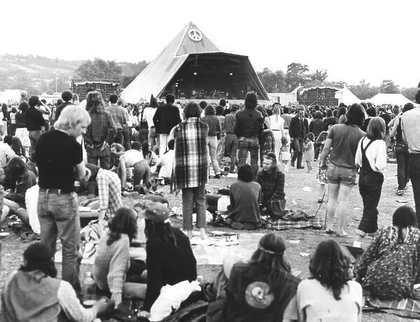 Glastonbury Festival, Pilton, crowds in 1982. Circa 1st July 1982