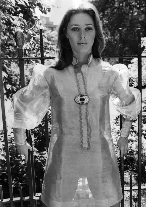 Framed Print : Gleaming beautifully in the sunshine - Clare Chisholms outfit. June 1968 P006315