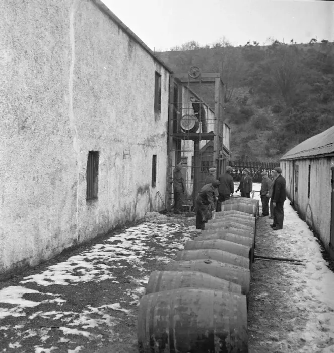 Framed Print : A Glenlivet Distillery workers seen here with barrels of their finest single malt whisky Framed Print : A Glenlivet Distillery workers seen here with barrels of their finest single malt whisky