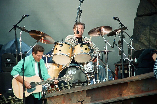Glenn Frey of The Eagles performing live at the McAlpine Stadium in Huddersfield