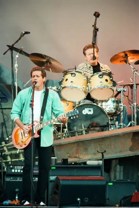 Framed Print : Glenn Frey of The Eagles performing live at the McAlpine Stadium in Huddersfield
