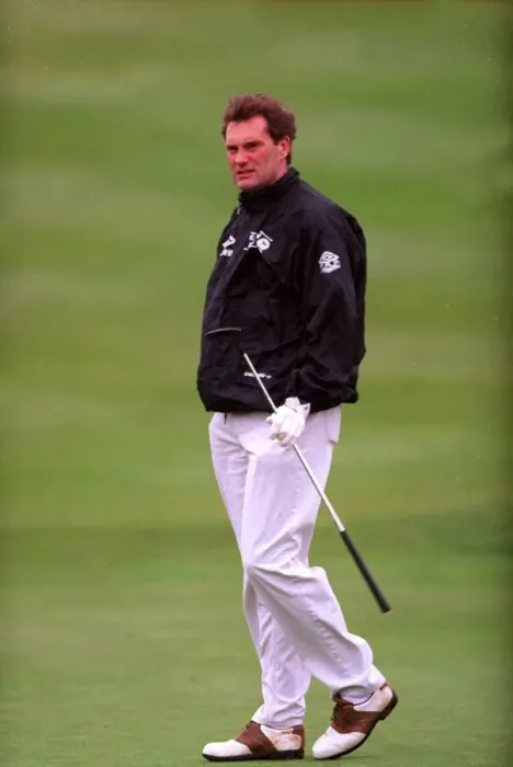 Framed Print : Glenn Hoddle Football September 98 England football coach playing golf