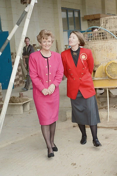 Glenys Kinnock and Glenda Jackson during the 1992 General Election campaign