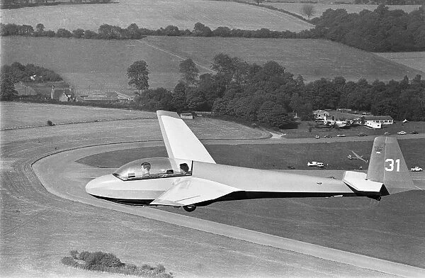 Glider over Lasham airfield October 1970
