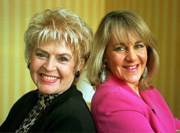 Gloria Hunniford and Nina Myskow October 1998 at the Langham Hotel next to the BBC