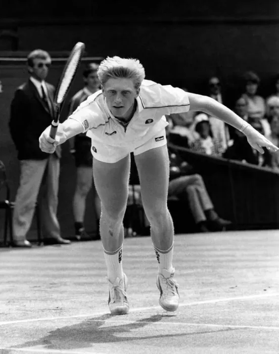 Framed Print : Glory : Boris Becker dives to make another spectacular winner on his way to victory Framed Print : Glory : Boris Becker dives to make another spectacular winner on his way to victory