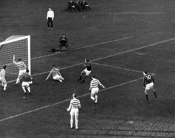 Goal no. 2 for Dundee, Jim McLean cuts through the Celtic defence. 28th October 1967
