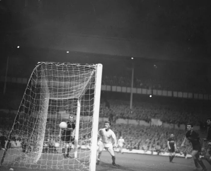 Framed Print : A goal scored in the Tottenham Hotspur v Gornik Zabrze European Cup tie played at White Framed Print : A goal scored in the Tottenham Hotspur v Gornik Zabrze European Cup tie played at White