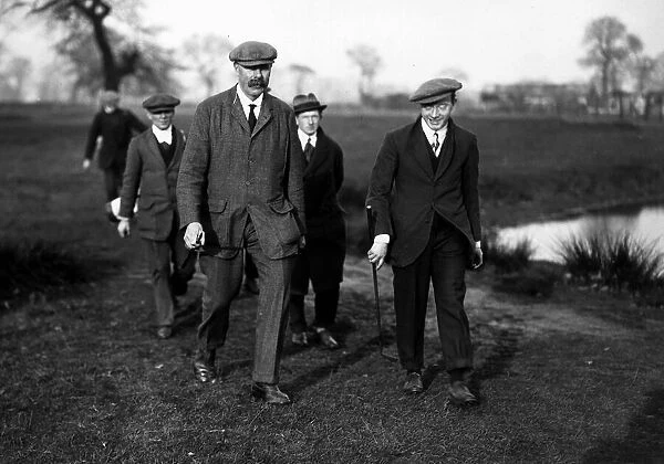 Golf 1919 Tom Webster and James Braid moustache