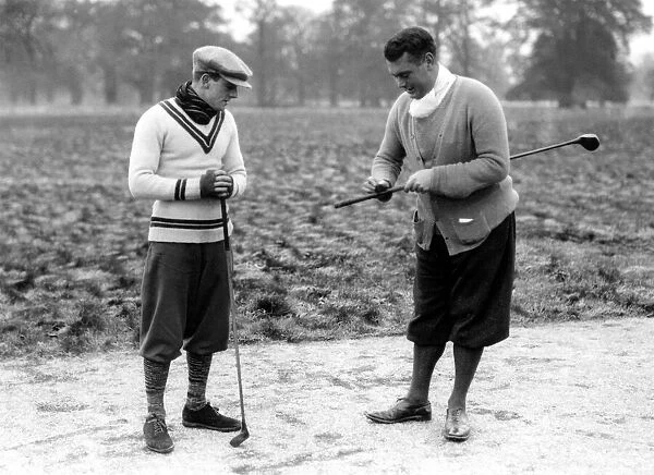 Golf championship at Stoke Poges. 24th November 1923. Cyril Tolley and Roy Royston