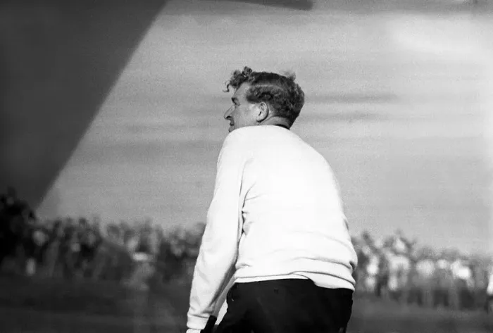 Framed Print : Golf - Ryder Cup - October 1961 Golfer at the Royal Lytham & St Annes Golf Course