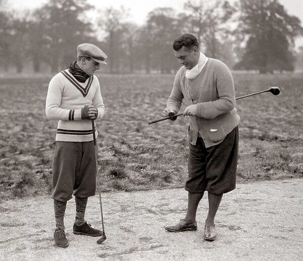 Golf at Stoke Poges Golf Club November 1923 Roy Royston (left