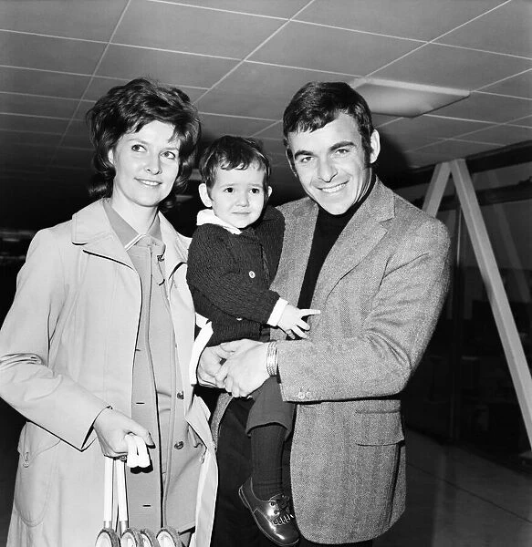Golfer Tony Jacklin seen here at Heathrow with his wife and son, Bradley aged 2