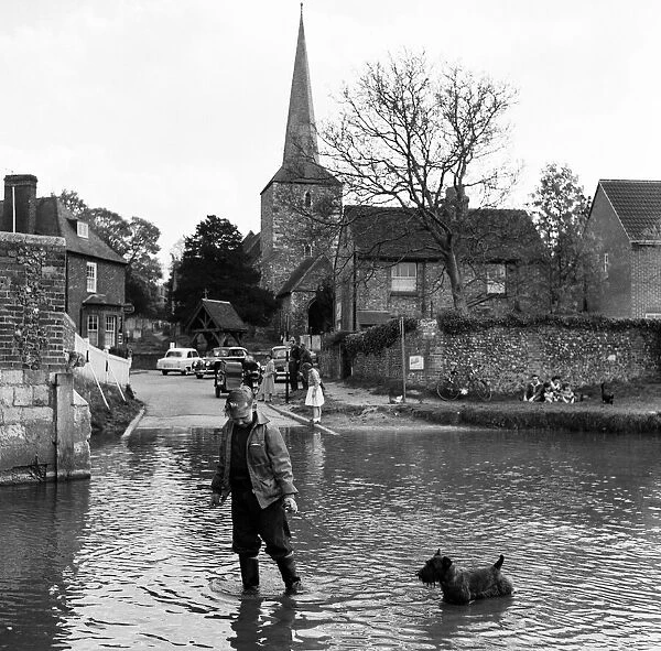 Good Friday scenes in Eynsford, Kent. 19th April 1957