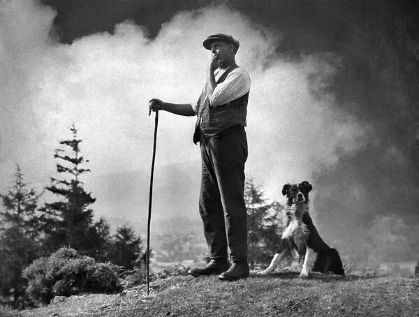 The good shepherd with his sheepdog. November 1944 P004210