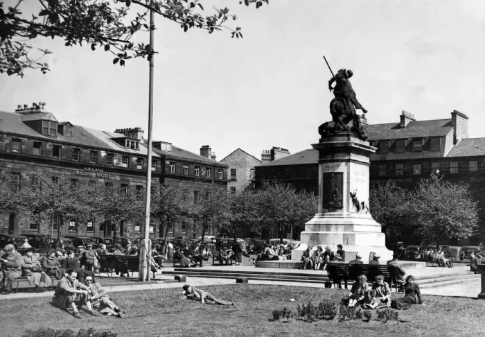 Framed Print : Good weather brings many people to Eldon Square to bask in the sun during their lunch Framed Print : Good weather brings many people to Eldon Square to bask in the sun during their lunch