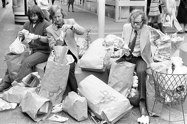 The Goodies, filming a sequence for new BBC programme Down to Earth