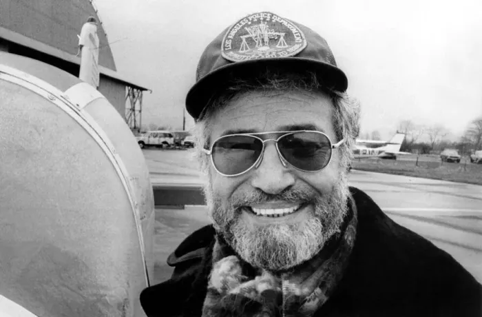 Framed Print : Former Goon Michael Bentine is pictured at Sunderland Flying Club Framed Print : Former Goon Michael Bentine is pictured at Sunderland Flying Club