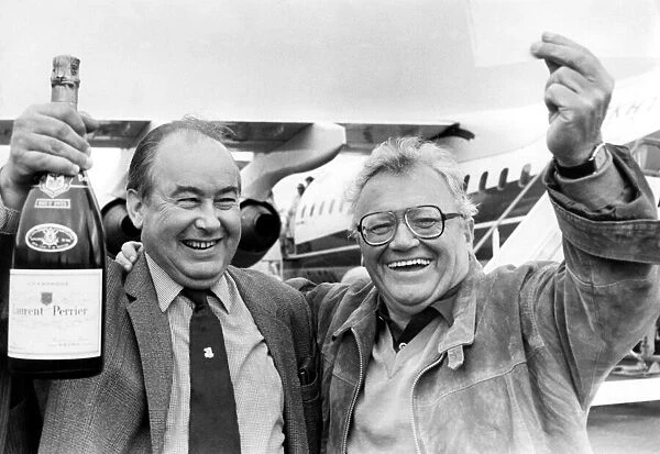 Former Goon Sir Harry Secombe flew into Newcastle