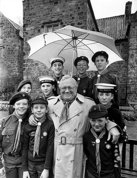 Former Goon Sir Harry Secombe gives a few tips to the youngsters performing in
