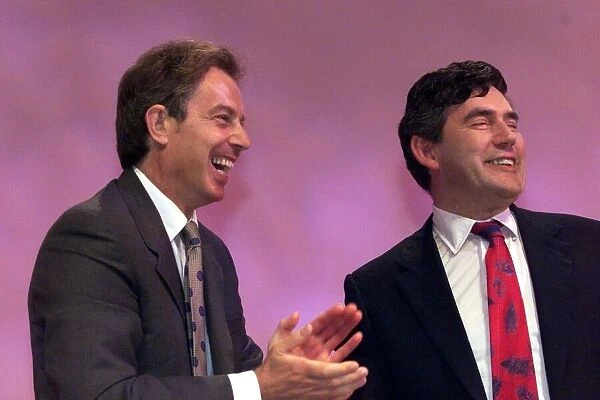 Gordon Brown gets a standing ovation Sept 1999 at the Labour party conference at