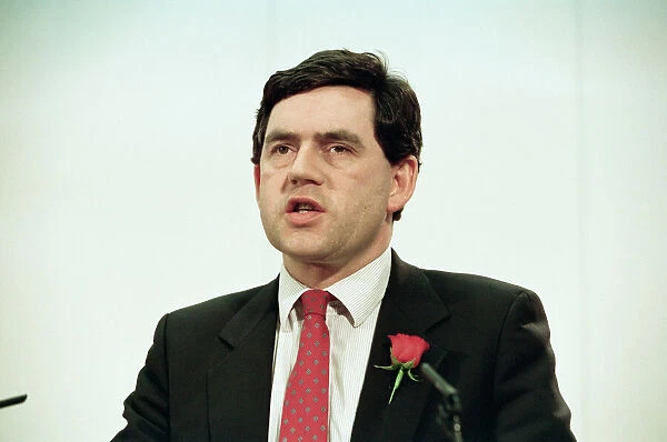 Gordon Brown in Redditch, Worcestershire, during the 1992 General Election campaign