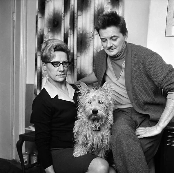 Gordon Fields and his wife Joan with their pet dog Robby