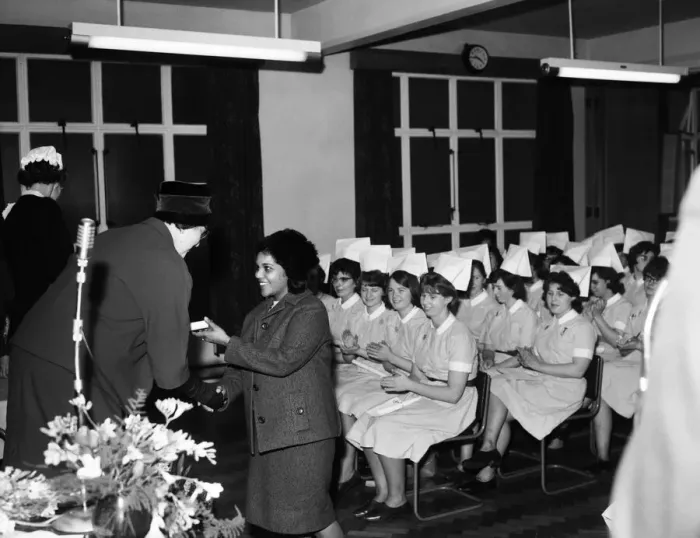 Framed Print : Graduation Day, Nurses Training School, Owlstone, Cambridge, Friday 22nd January 1965 Framed Print : Graduation Day, Nurses Training School, Owlstone, Cambridge, Friday 22nd January 1965