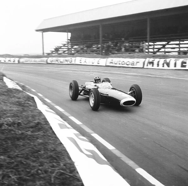 Graham Hill seen here during practise in his BRM at Snetterton 13th March 1964 *** Local
