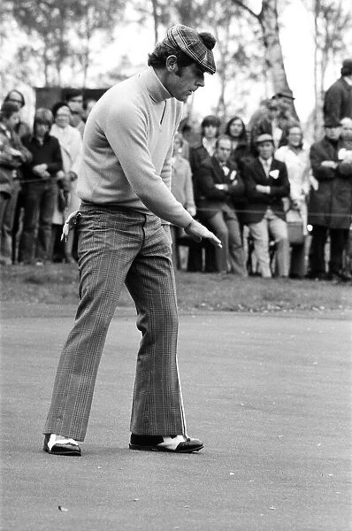 Graham Marsh playing golf in the Piccadilly World Match Play Championship, which he lost