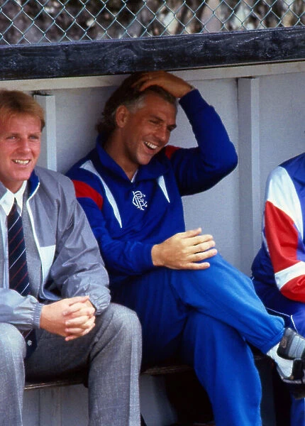 Graham Roberts sitting in dug out July 1988