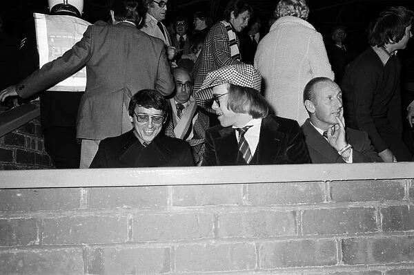 Graham Taylor and Elton John watching the football match, West Bromwich Albion v Watford