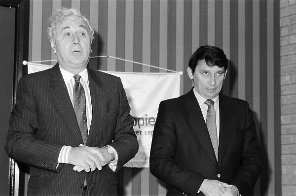 Graham Taylor joins Aston Villa as Manager, pictured with Villa chairman Doug Ellis