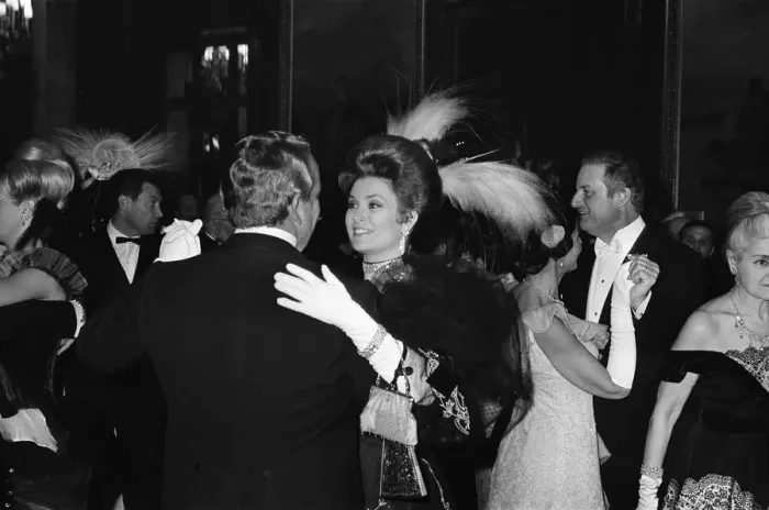 Framed Print : A grand ball at the reopening of the Salle Europe room at Monte Carlo Casino, Monaco