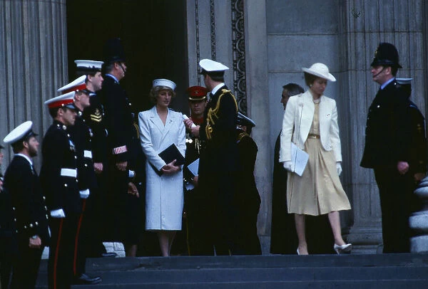 Grand Hotel Brighton bombing Memorial Service May 1985 Princess Diana at top of