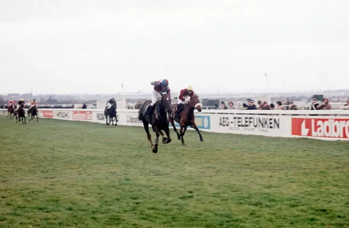 Framed Print : The Grand National Aintree March 1974 Red Rum and jockey Brian Fletcher win