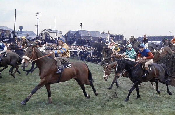 Grand National Horserace held at Aintree, Liverpool. Action at benchers Brook