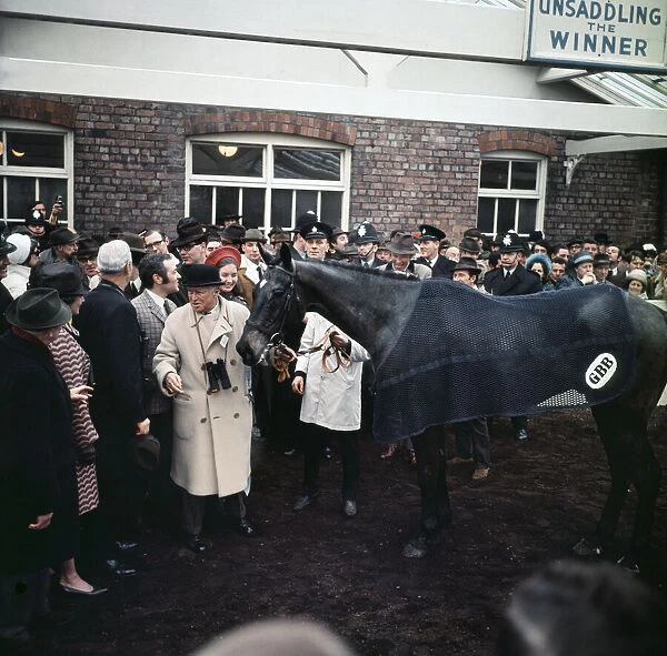 Grand National Horserace held at Aintree, Liverpool. The winning horse Highland