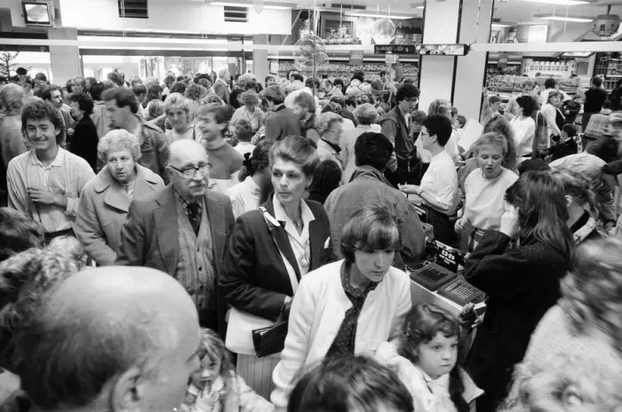 Framed Print : Grand Opening, Hamleys Toy Shop, Bull Street, Birmingham, 12th October 1985 Framed Print : Grand Opening, Hamleys Toy Shop, Bull Street, Birmingham, 12th October 1985
