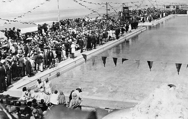 The grand opening of Rhyls new open air swimming pool 6th June 1930