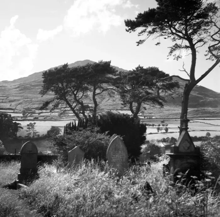 Framed Print : The graveyard in County Wexford where ancestors to President John Fitzpatrick Kennedy lay