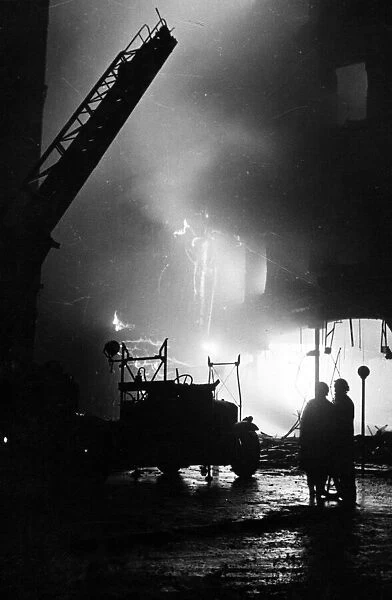 The Great Fire of London. Turntable ladders are constantly needed during the